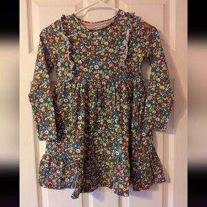 Mini Boden Ditsy Floral Ruffle Dress with Pockets